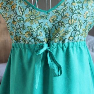 Green-and-Yellow-Twist-Indira-Nightie-detail