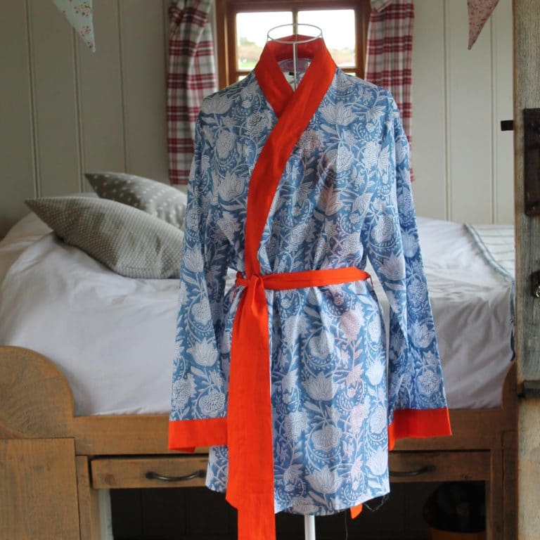 Indigo Wilderness Short  Jaipur Dressing Gown