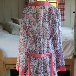 Indigo-and-Pink-Dahlia-Short-Jaipur-Dressing-Gown-back-view