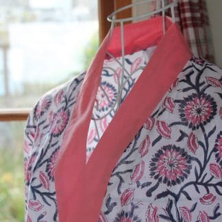 Indigo-and-Pink-Dahlia-Short-Jaipur-Dressing-Gown-detail