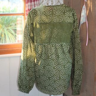 Olive Stencil Hermione Boho Blouse Back View