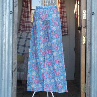 Rose and Cobalt Garden Festival Trousers 3