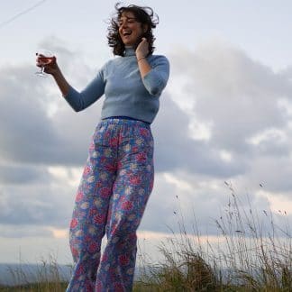 Rose & Cobalt Garden Festival Trousers