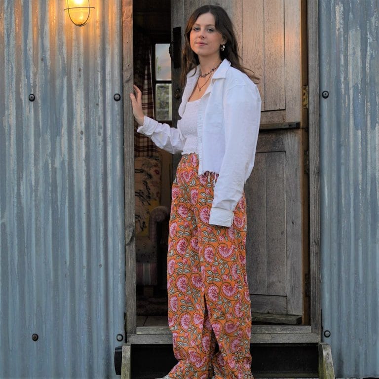 Sweet Orange Poppy Festival Trousers
