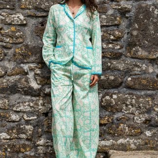 Teal Peacock Garden Francie PJ's