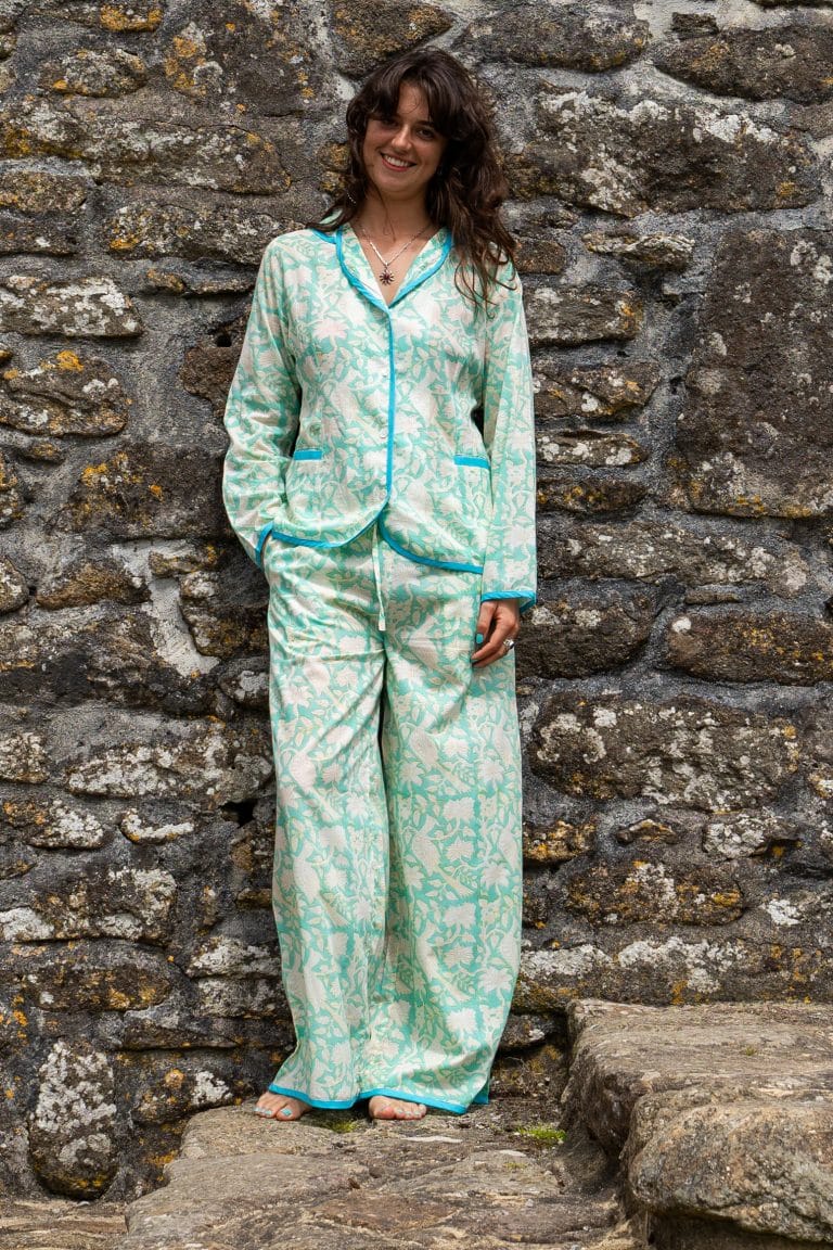 Teal Peacock Garden Francie PJ's