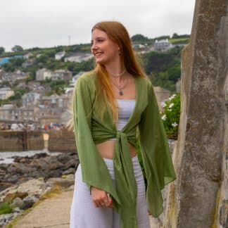 Sage Lucy Wrap Top