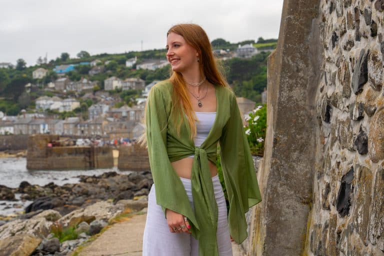 Sage Lucy Wrap Top