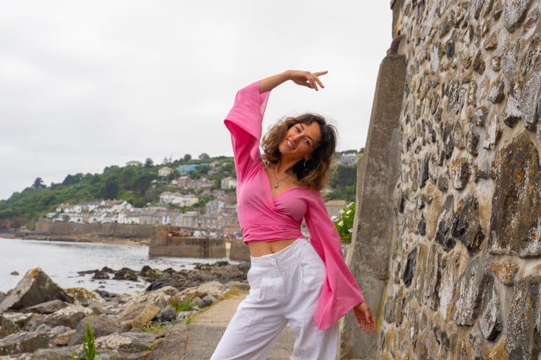 Rose Lucy Wrap Top