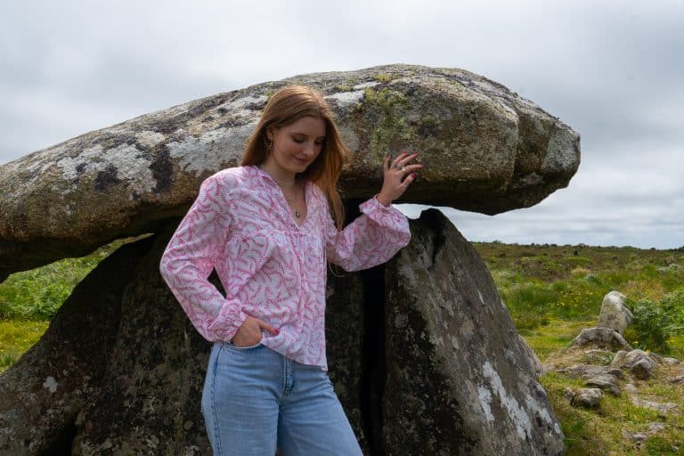 Wild Pink Fern Hermione Boho Blouse