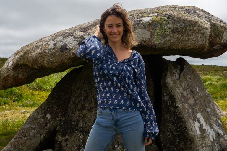 Marine Blue Hermione Boho Blouse